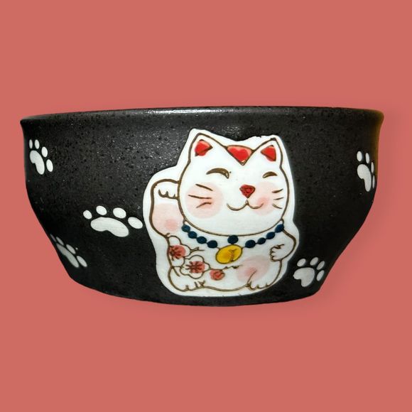 😺 LUCKY CAT BOWLS SET OF TWO - Picture 1 of 4